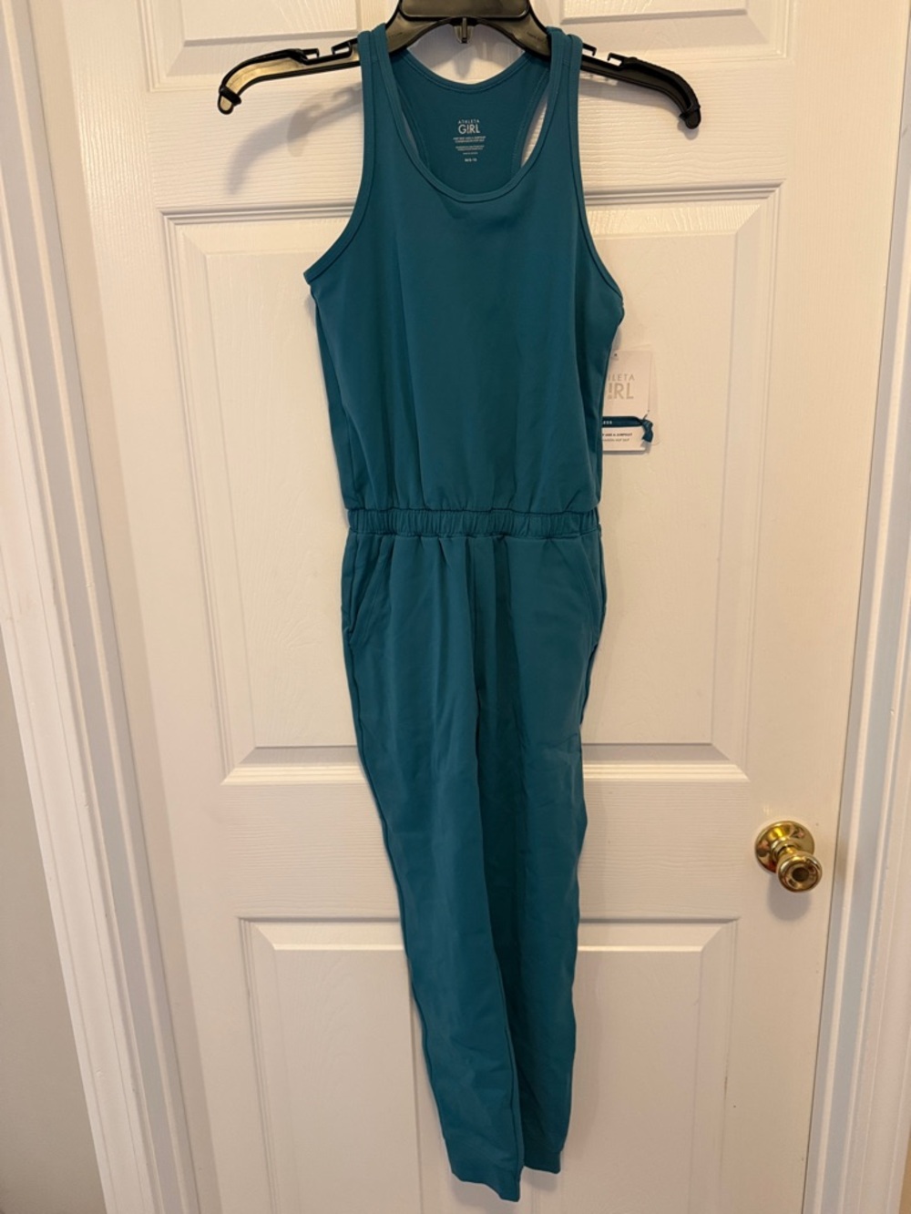 Athleta Girls Teal One-Piece Jumpsuit